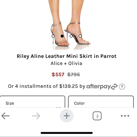 Alice + Olivia Leather Mini Skirt - NWT - Picture 4 of 5